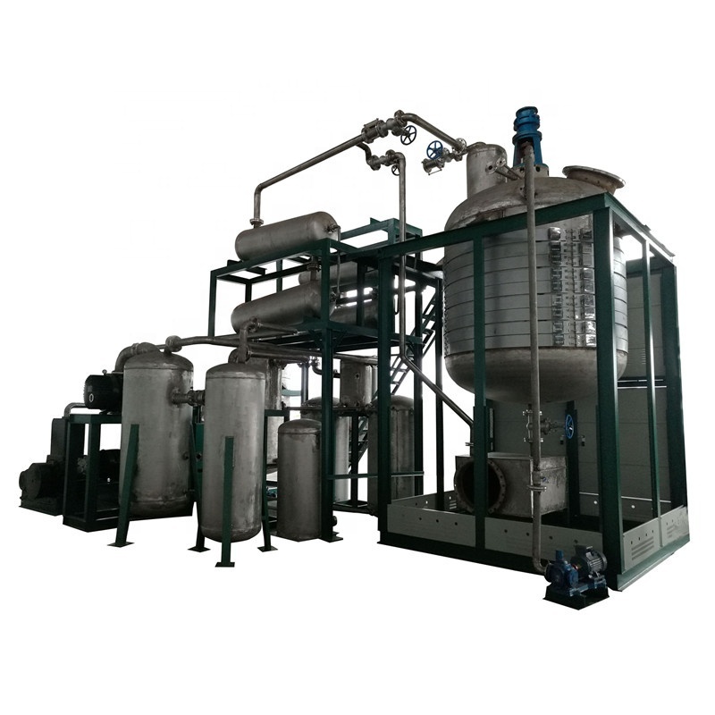 PLC Automatical control waste Motor Oil purifier machine Regenerate Black oil to clean Diesel