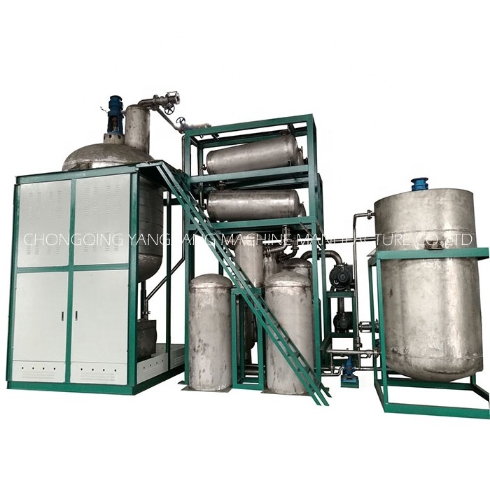 PLC Automatical control waste Motor Oil purifier machine Regenerate Black oil to clean Diesel