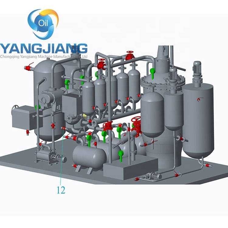 Recycle Gasoline Motor Oil Used Lube Oil Refine Plant Machine For Sale