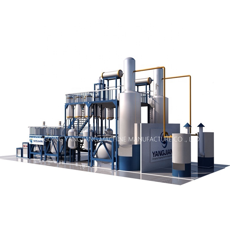 PLC Automatical control waste Motor Oil purifier machine Regenerate Black oil to clean Diesel