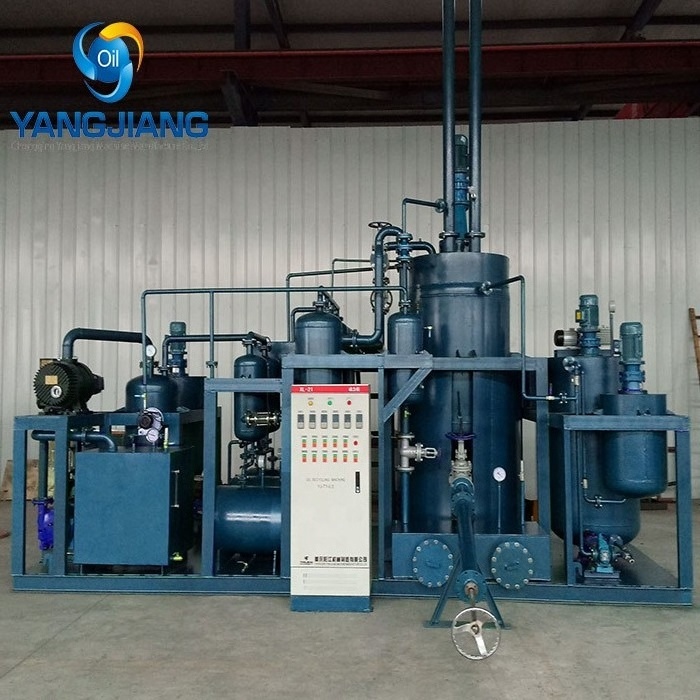 PLC Automatical control waste Motor Oil purifier machine Regenerate Black oil to clean Diesel