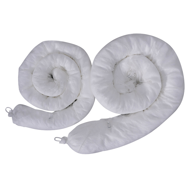 high absorbency white 100%pp meltblown oil spill inflatable  boom  absorbent sock for laboratory spill leakage