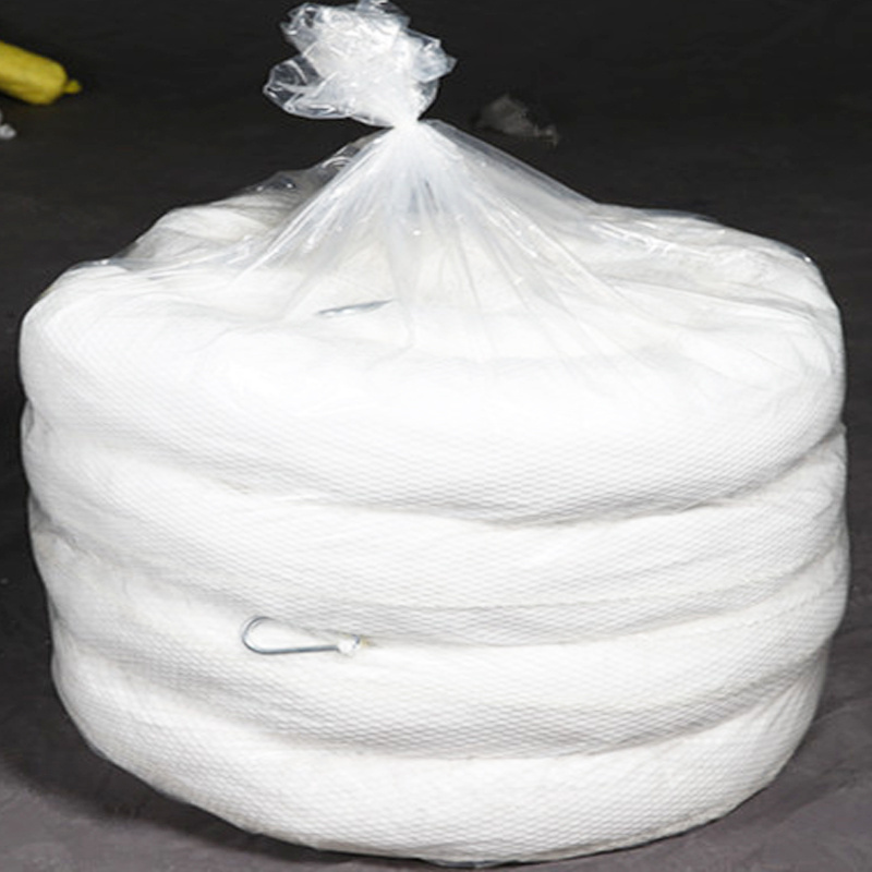 high absorbency white 100%pp meltblown oil spill inflatable  boom  absorbent sock for laboratory spill leakage