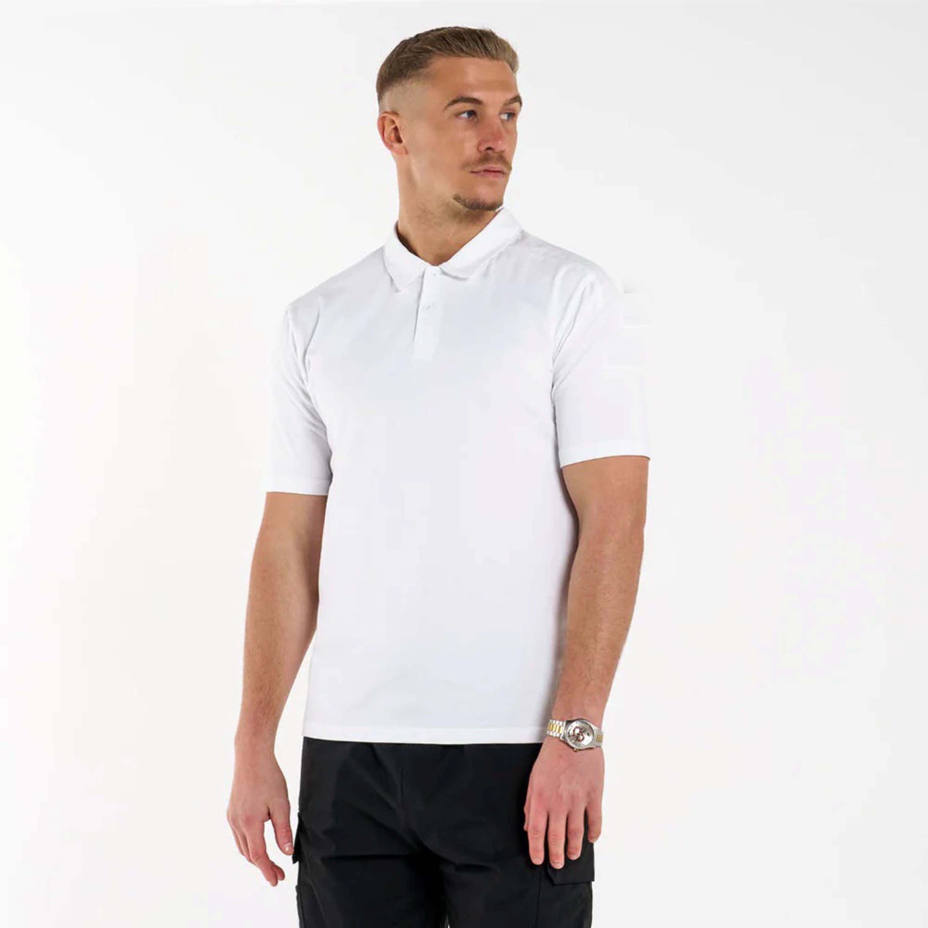 Elegant Men Cotton Spandex Polo Shirts Classic Design, Comfortable Fit, Ideal for Office, Casual Outings, and Sports Activities