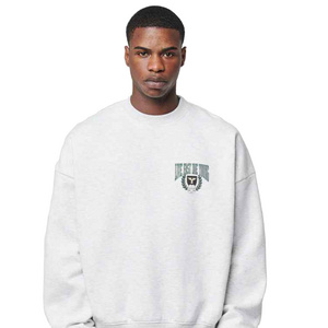 Oversized Crewneck Sweatshirt Plain Cotton Sweater Printed Logo Men Blank Embroidery Pullover Embroidered Sweatshirt Custom Log