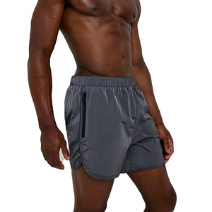 Regular Fit 100% Nylon Polyamide Side Slip Pockets Elasticated Waist Grey Regular Fit Iridescent Swim Shorts