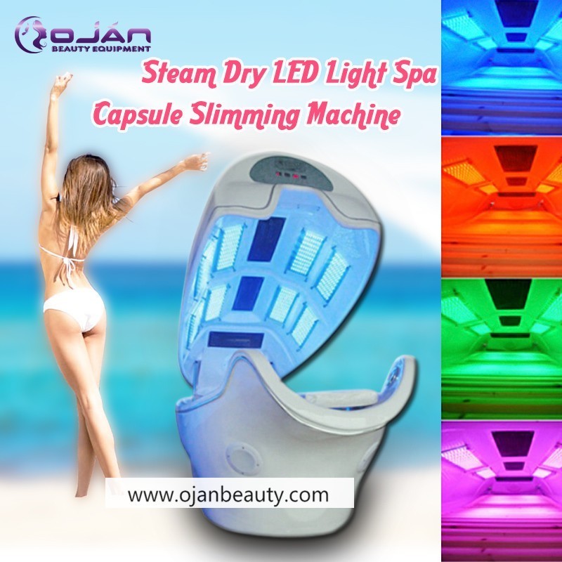 Top sell!!!Far Infrared Sauna Spa Capsule/LED Light Therapy Bed For Full Body Steam