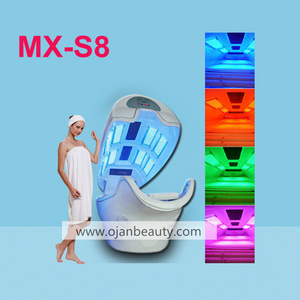 Top sell!!!Far Infrared Sauna Spa Capsule/LED Light Therapy Bed For Full Body Steam