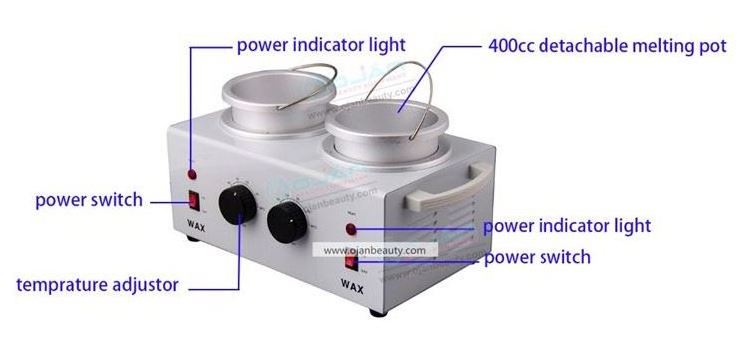 Double wax melt warmer/depileve wax heater