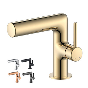 2021 New products Modern Bathroom Faucet Single Handle Vanity Sink Faucet Brass Rust Free Matte Black Brass basin faucet