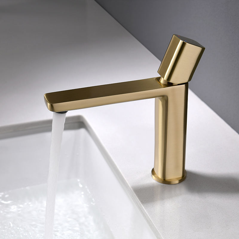 High Quality Contemporary Style Brass Basin Single Handle Metering Faucet