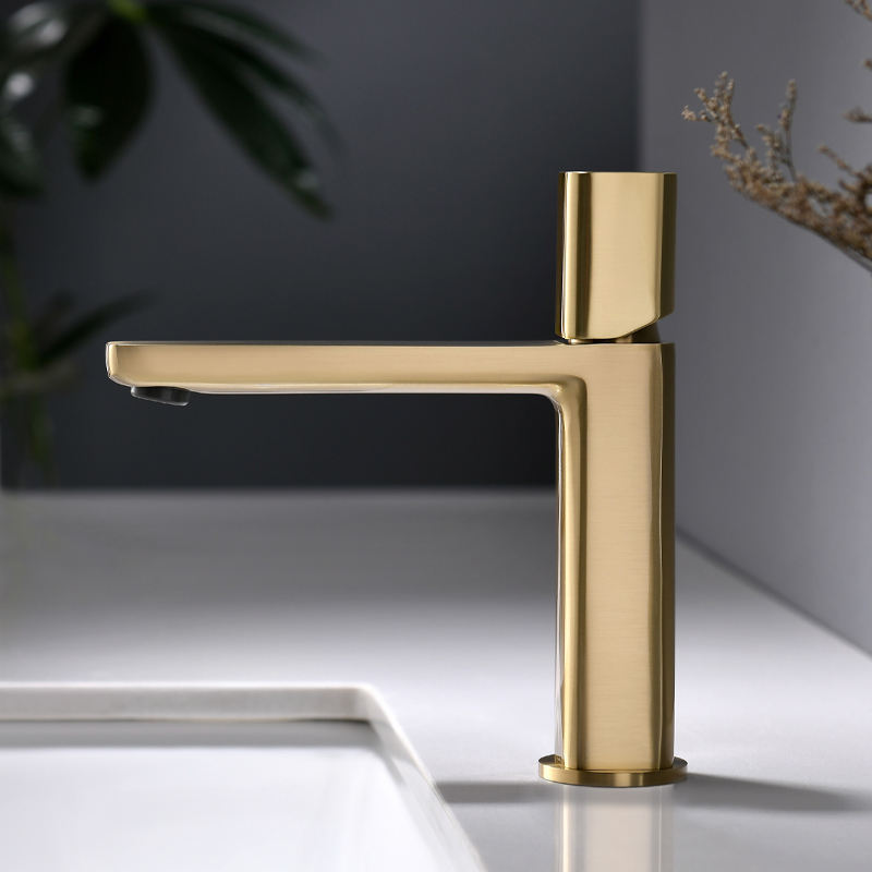 High Quality Contemporary Style Brass Basin Single Handle Metering Faucet