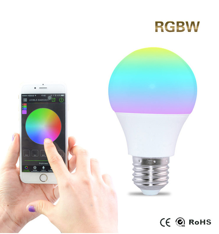 SHenzhen Factory 2022 New Color Changing Tuya Alexa Lamp  Light Bulb 9W Rgb Multicolor E26/E27/B22 wifi  Led Smart Bulb