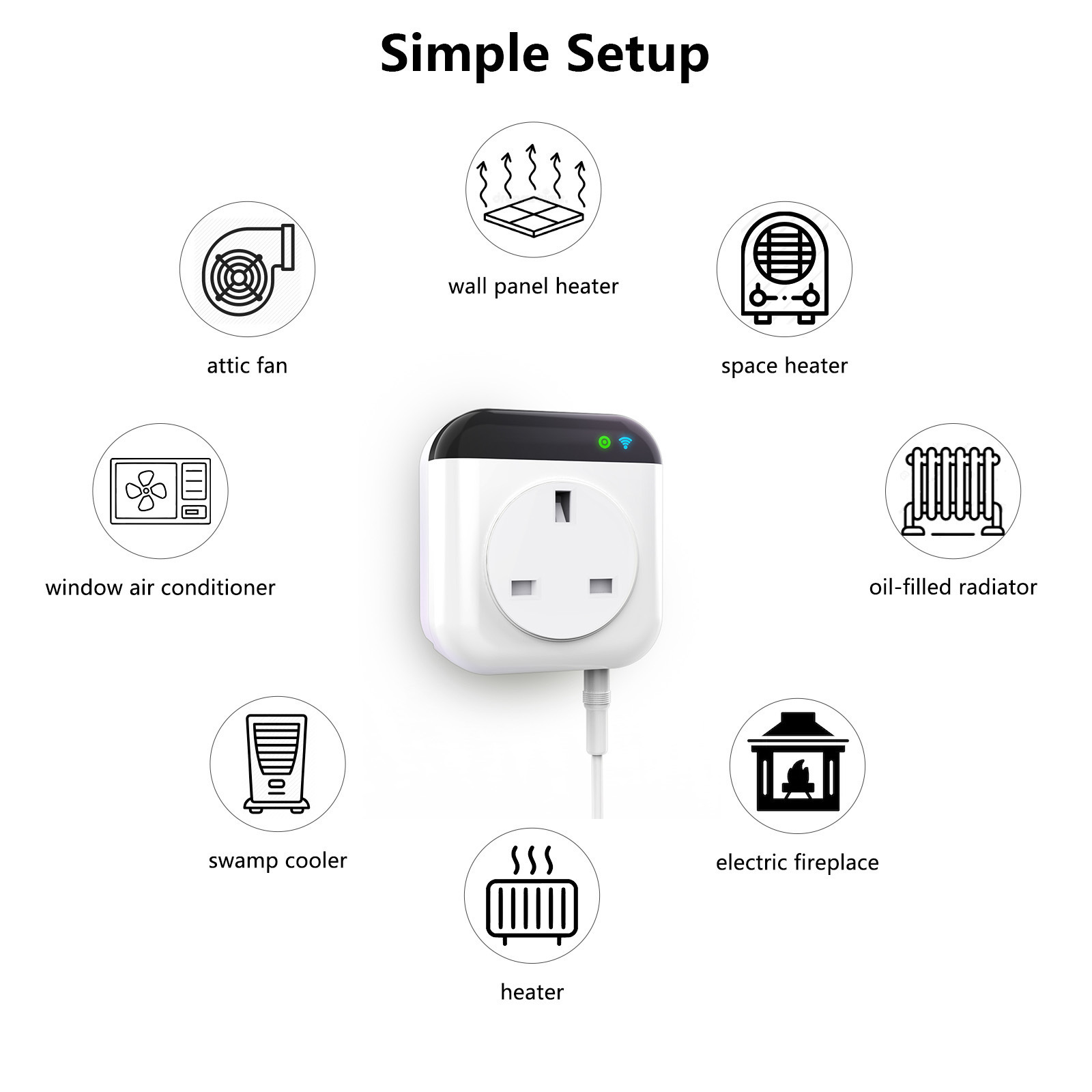 Factory Direct Sales 2023 Tuya Wifi Intelligent Thermostat Socket Intelligent Voice Control Timer Switch Socket