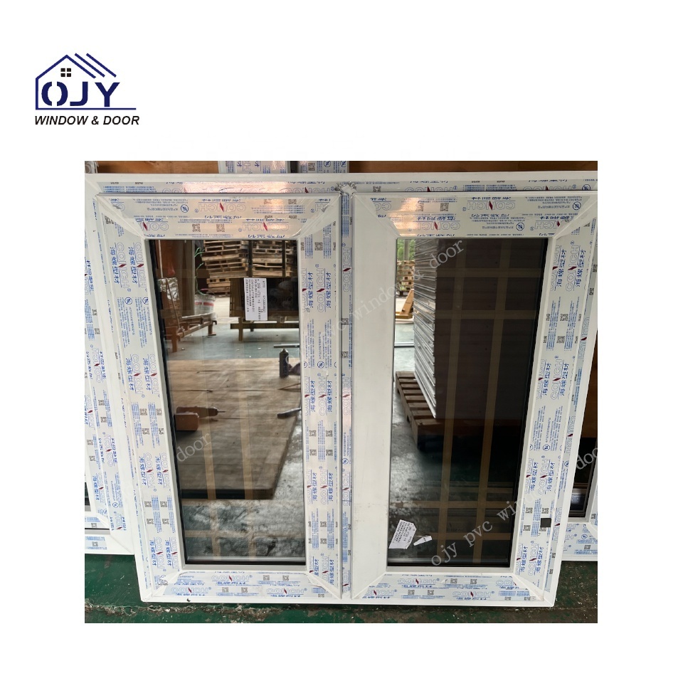 Mirror Reflective Glass Window Swing out Casement Grill Window and Door Factory PVC or UPVC Window