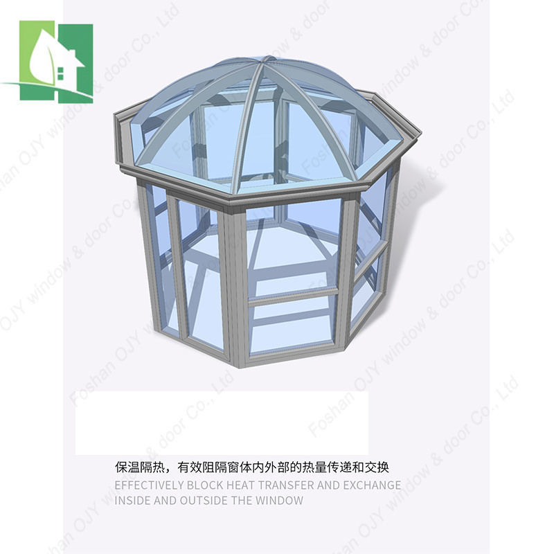 China Factory Customized Modern Sun Room Outdoor Glass Room for Garden house Sunrooms Houses Aluminum Room