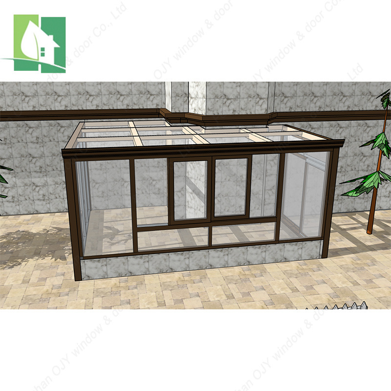 China Factory Customized Modern Sun Room Outdoor Glass Room for Garden house Sunrooms Houses Aluminum Room