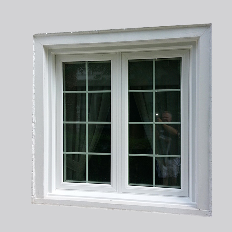 Top Brand UPVC Conch Profile Impact Window PVC upvc Casement Windows with Grills Design