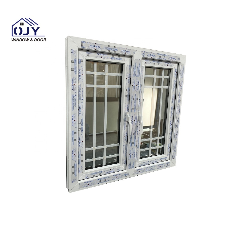 Mirror Reflective Glass Window Swing out Casement Grill Window and Door Factory PVC or UPVC Window