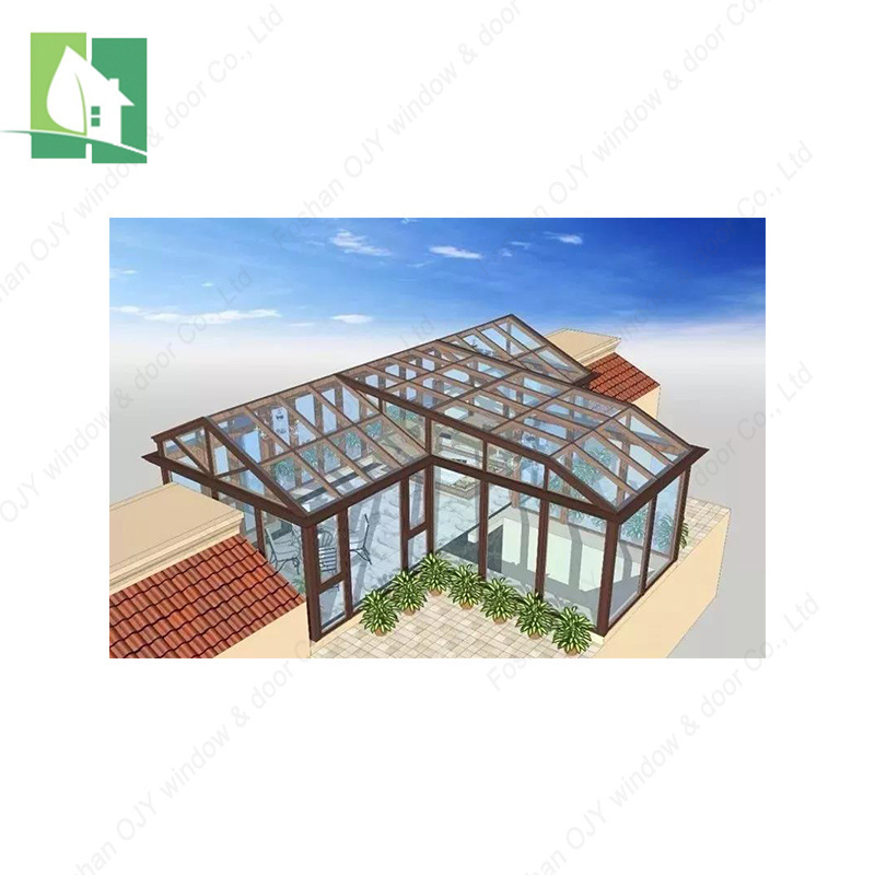 China Factory Customized Modern Sun Room Outdoor Glass Room for Garden house Sunrooms Houses Aluminum Room