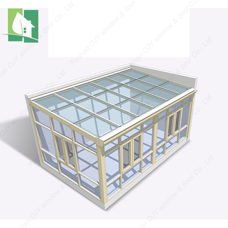 China Factory Customized Modern Sun Room Outdoor Glass Room for Garden house Sunrooms Houses Aluminum Room