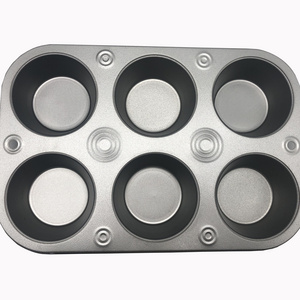 6 hole Non-stick Muffin Pan Tray Dessert Cake Cupcake Cookie Mold Kitchen Tool