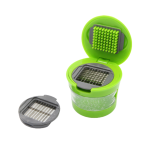 3 in 1stainless steel Slice Dice Garlic Crusher Machine round Lid Garlic Cube Easy use  Garlic slicer