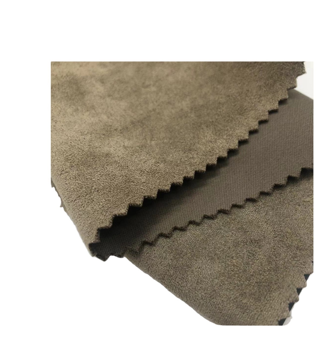 Suede Fabric Scuba Suede Fabric Faux Leather Brushed bonded knitted fabric for sofa jackets