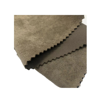 Suede Fabric Scuba Suede Fabric Faux Leather Brushed bonded knitted fabric for sofa jackets