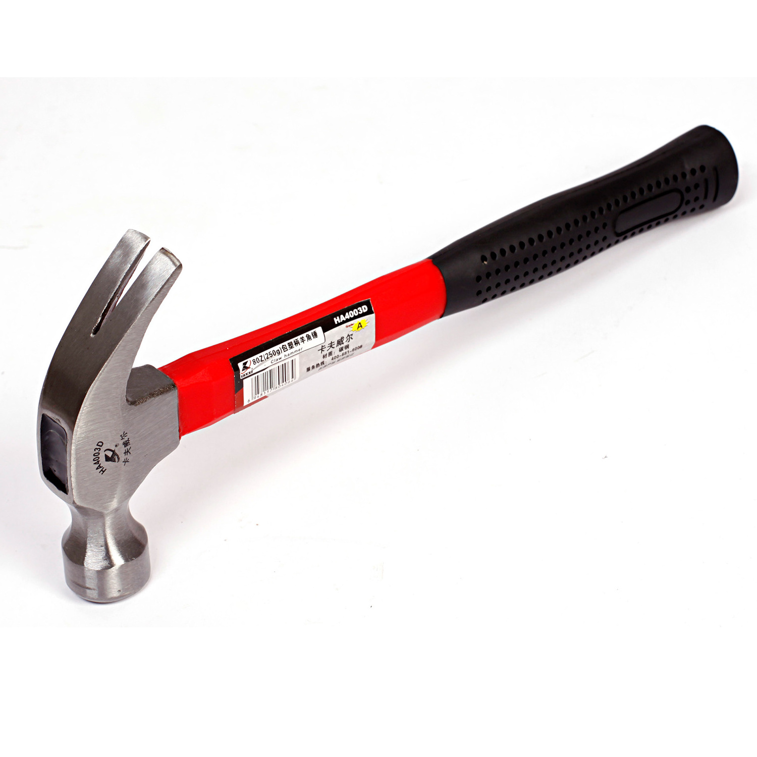 KAFUWELL Fiberglass Handle 8oz 12oz 16oz Nail Hammer Carbon Steel Claw Hammer With Plastic Handle