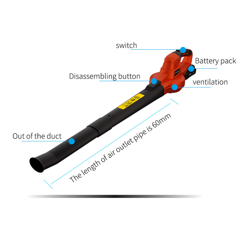 Hot Sale Portable Professional Li-ion Battery Garden Lithium Power Tools Cordless Air Leaves Electric Leaf Blower