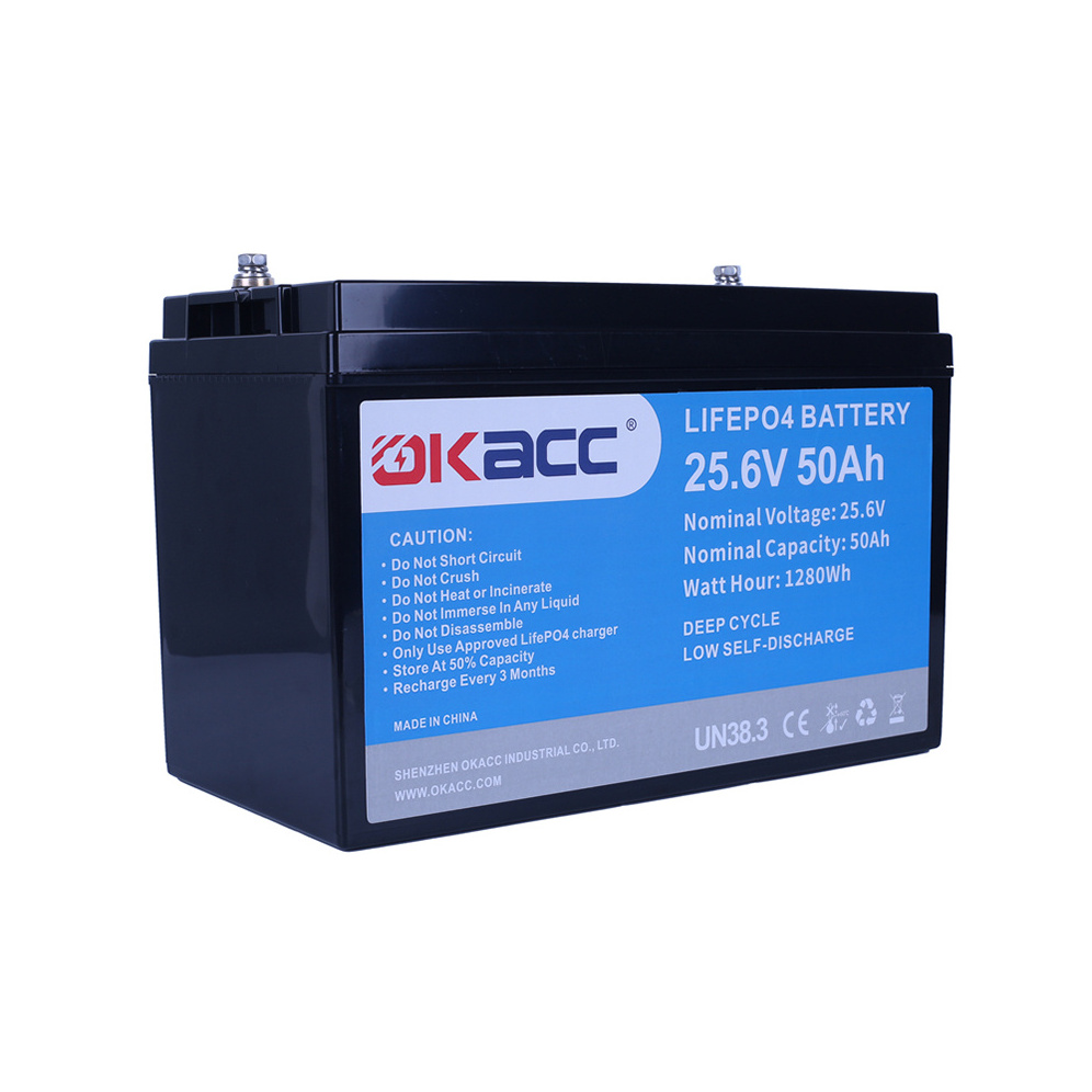 Manufacturer Price China A Grade 25,6V Batterie Lithium 24V Power Brick Lifepo4 Battery 50Ah