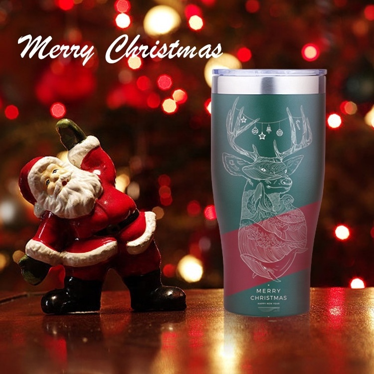 Wholesale Custom Logo 20oz 30oz Stainless Steel Insulated Tumbler Christmas Cup Double Wall Vacuum Coffe Mugs Gift Set