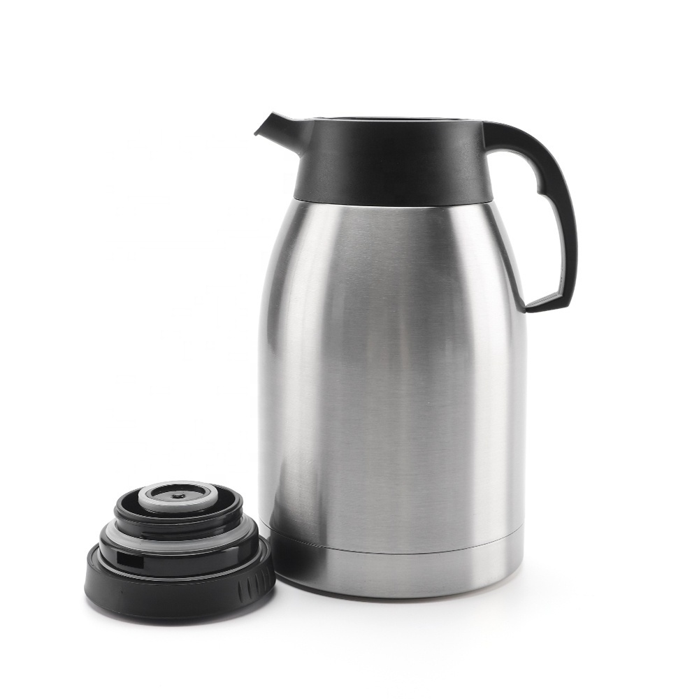 1500ml 2000ml Custom Logo Travel Coffee Carafe Large Capacity Thermal Insulation Outdoor Vacuum Flask Pot for 24-hour Warmer