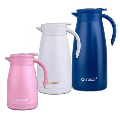 Hot Selling Double Wall Stainless Steel Vacuum Insulated Thermal Coffee Carafe Tea Pot Drinking Hot Water Kettle Jug