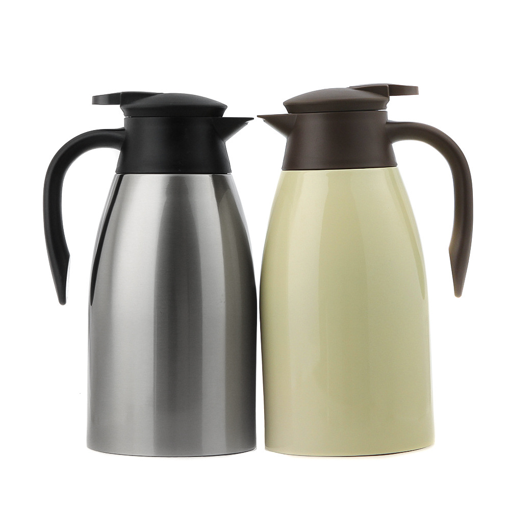 Classic Wholesale 2000ML Double Wall Stainless Steel Insulated Thermos Tea Coffee Pot Thermal Coffee Carafe