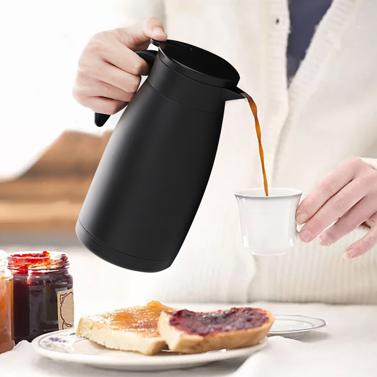 750ML Double-Wall Stainless Steel Thermal Coffee Pot Tea Pot Vacuum Flask Coffee Carafe