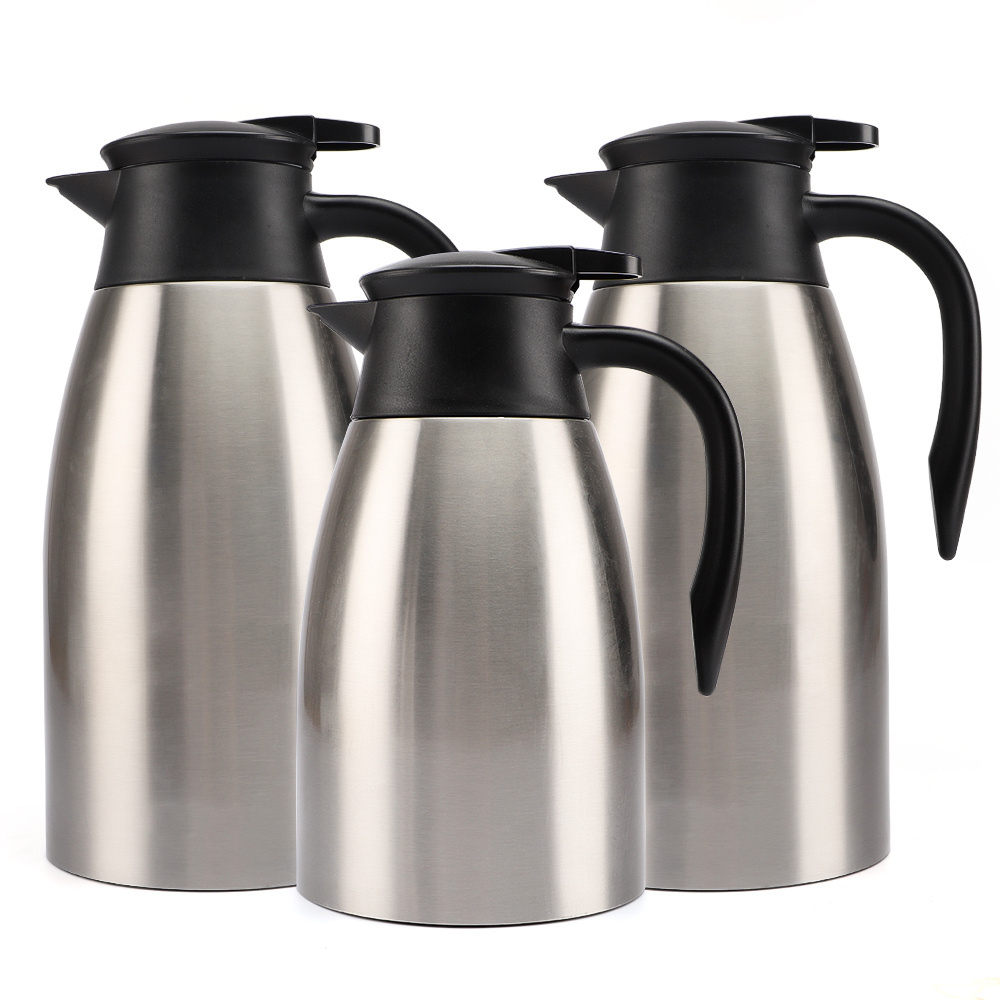 Classic Wholesale 2000ML Double Wall Stainless Steel Insulated Thermos Tea Coffee Pot Thermal Coffee Carafe