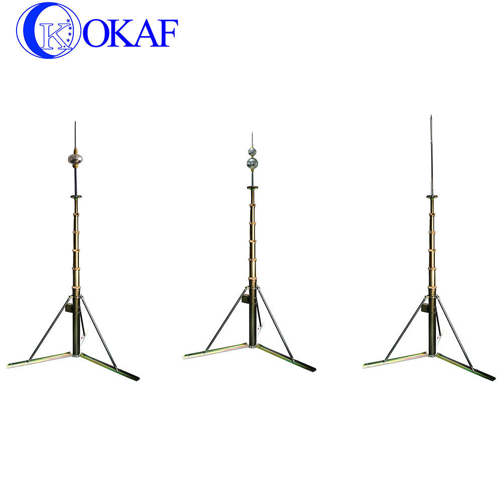 3 to 20m Telecom Radio TV Antenna Tower CCTV Surveillance Security Camera Pole Aluminum Telescopic Mast