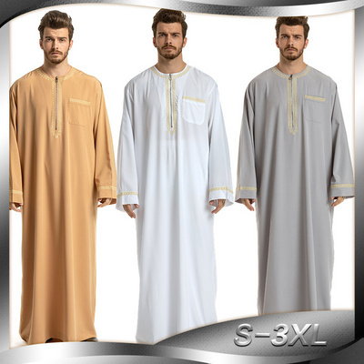 High Quality Arabic Thobe For Men Islamic Clothing Thobe Abaya Daffah Al-Aseel Haramain Qamis daffah al aseel thobe