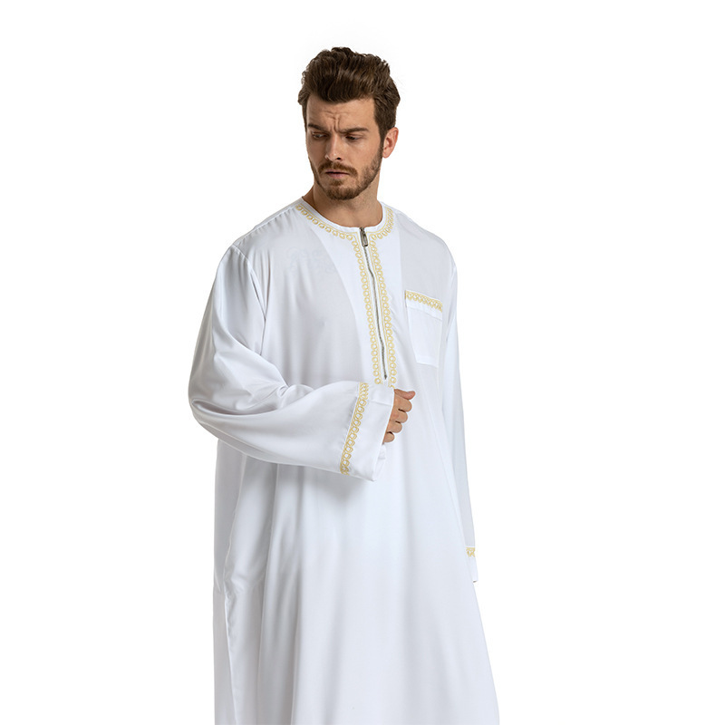 High Quality Arabic Thobe For Men Islamic Clothing Thobe Abaya Daffah Al-Aseel Haramain Qamis daffah al aseel thobe