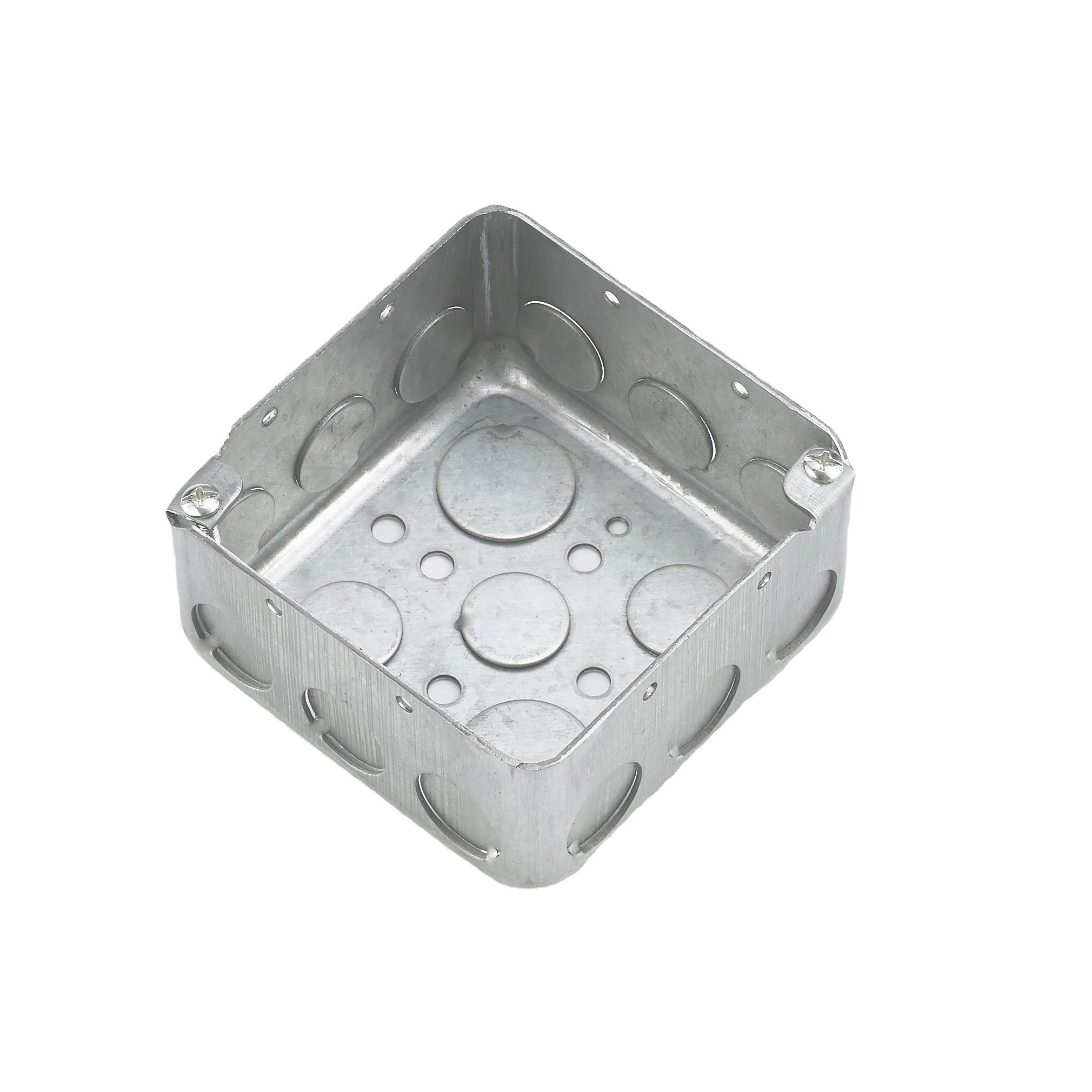 Outlet Box Cover, Octagon, Flat, Blank, 4-Inch Diameter, Galvanized