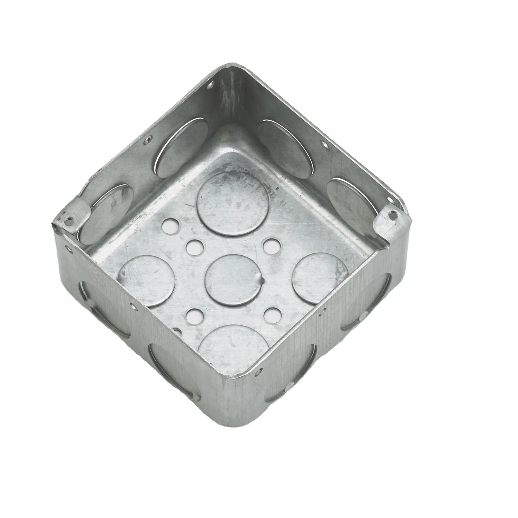 Outlet Box Cover, Octagon, Flat, Blank, 4-Inch Diameter, Galvanized