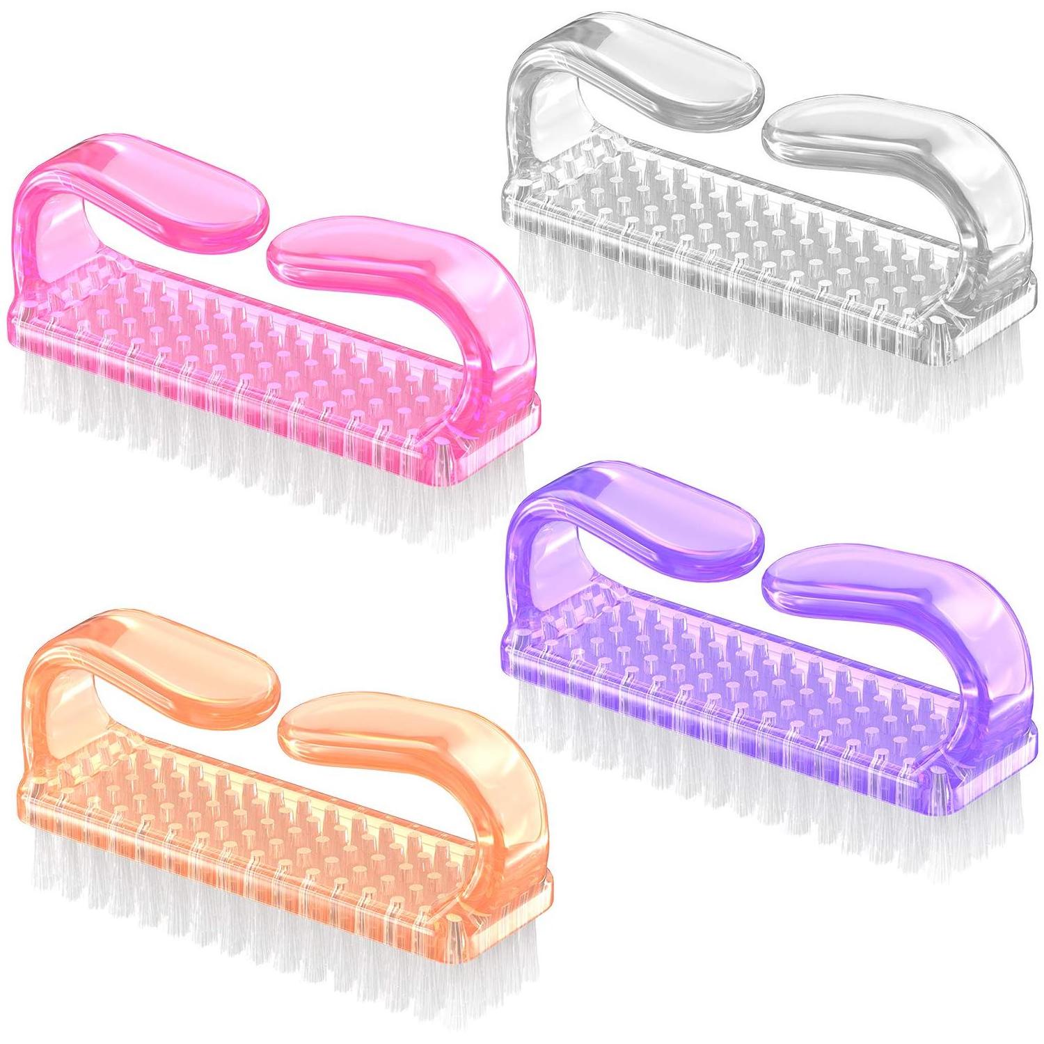 Pedicure  Manicure Tools Handle Grip Nail Brush Hand Fingernail Brush Cleaner Scrubbing for Toes and Nails Men Women