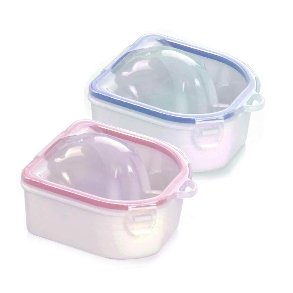 Directly Sale Plastic Double Layer Five Fingers Holes Manicure Soak Bowl Nail Tips Soak Off Bowl