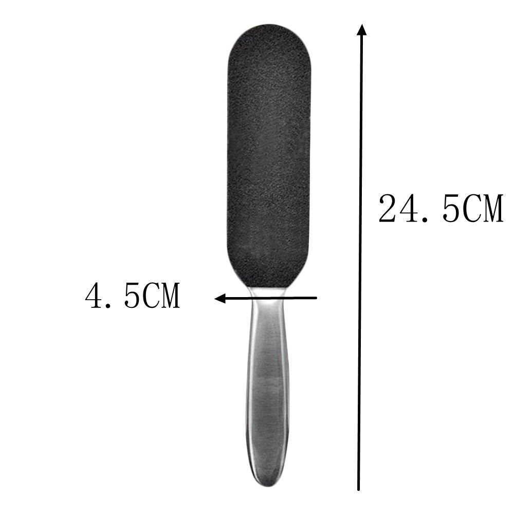 nail supplies emery board rubber handle stainless steel foot file metal foot file with long handle