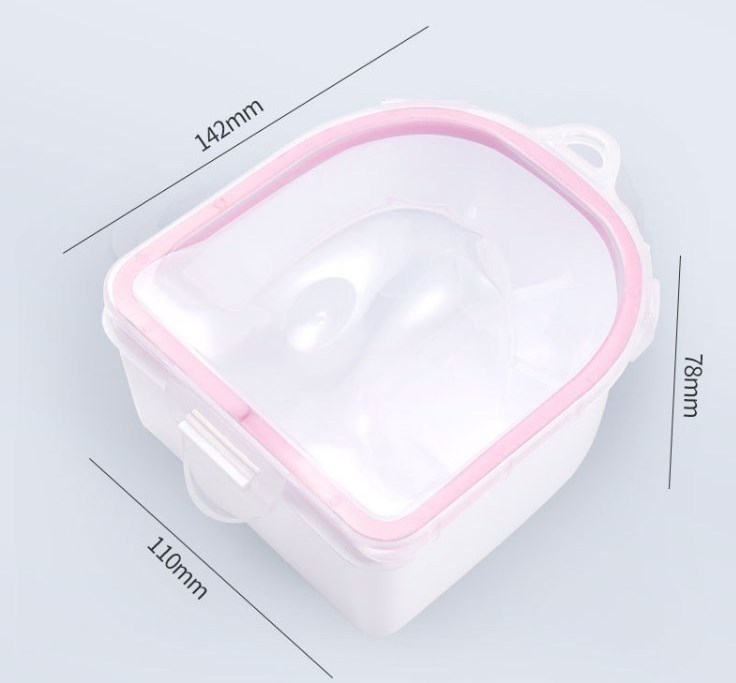 Directly Sale Plastic Double Layer Five Fingers Holes Manicure Soak Bowl Nail Tips Soak Off Bowl