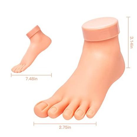 Hot Selling Practice Fake Foot Model Flexible Movable Soft Silicone Prosthetic Manicure Tool for Nail Art Training