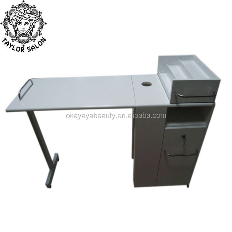 Beauty salon furniture folding nail desk nail tables manicure table with dust collector