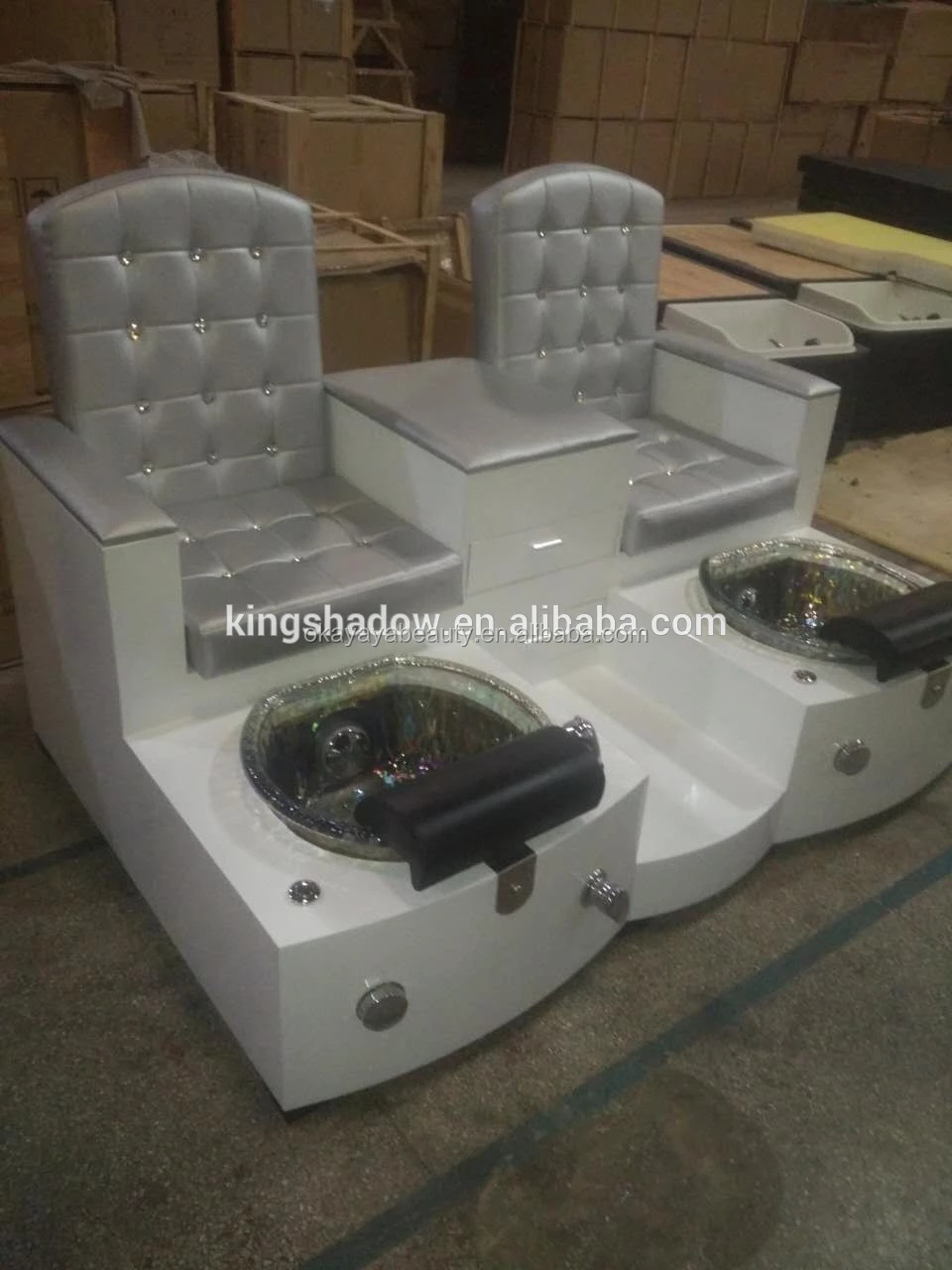 New arrivals 2024 beauty salon double pedicure chair with massage pedicure chair